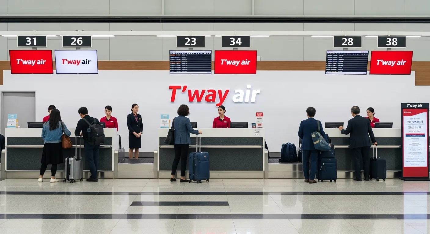 인천공항 티웨이항공 카운터